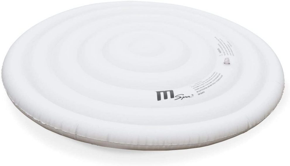 Couvercle De Bain À Remous, 145 Cm Couverture De Spa Gonflable Avec Poignée, Isolation Thermique Pliable